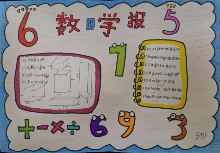 走进图形王国 感受数学魅力记六年级数学手抄报评比活动