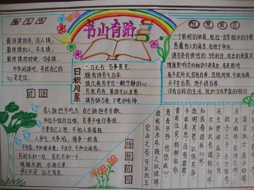 高中生读书的手抄报 小学生读书手抄报-蒲城教育文学网