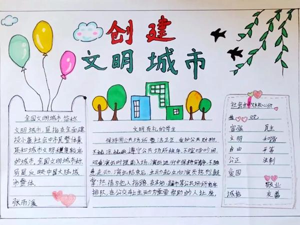 校园传真汉滨区果园小学开展创文明城市做文明少年手抄报评比活动