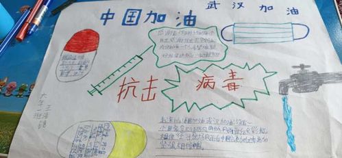 爱我中华戮力同心抗击疫情共克时艰中心小学六年一班手抄报