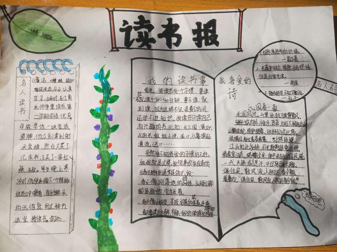 阅读经典 书画童年南阳市第三十二小学五四中队读书手抄报评选活动