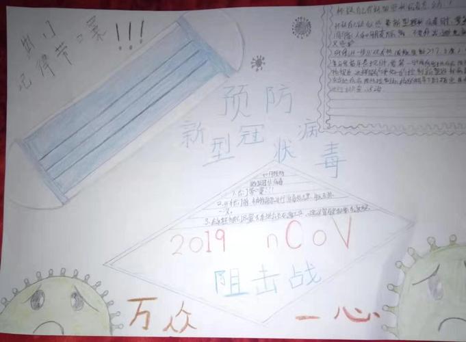 其它 平面1704防疫情手抄报 写美篇1新型冠状病毒的传播途径主要