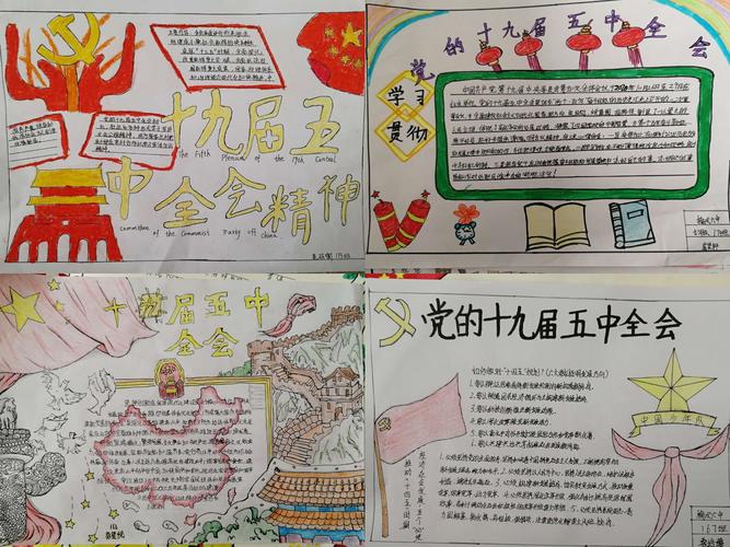 学生手抄报征文朗诵等形式学习领会大会精神