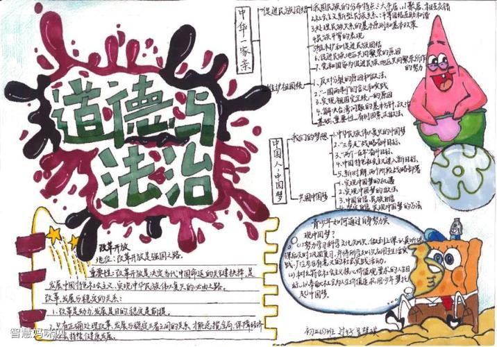 政治七年级下手抄报 二年级下册手抄报科尔沁河西实验初中七年十六班