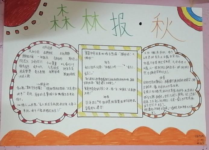 小孩子画的森林手抄报森林报手抄报