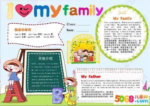 myfamily手抄报模板myfamily手抄报模板简易