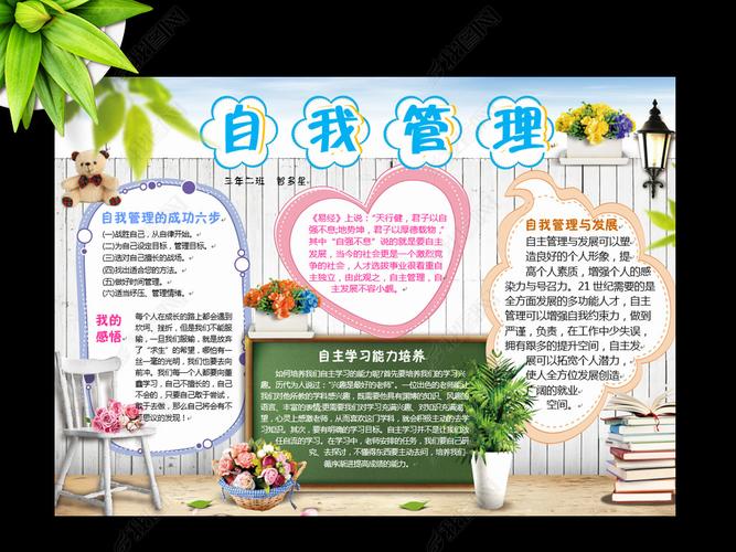 原创小学生自我管理小报自我约束word手抄报版权可商用