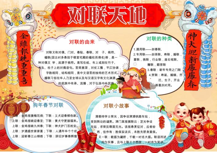 新年春节对联文化小报手抄报word模板.pdf