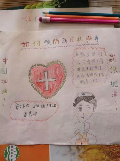 感谢抗疫在一线医务人员的手抄报 少先队员的手抄报2022年小学生