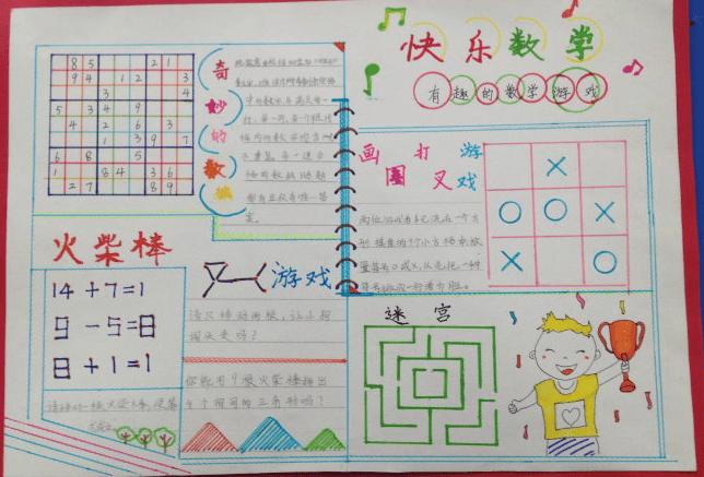 一年级数学关于角的手抄报 一年级数学手抄报