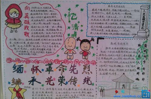 小学生缅怀先烈手抄报简笔画