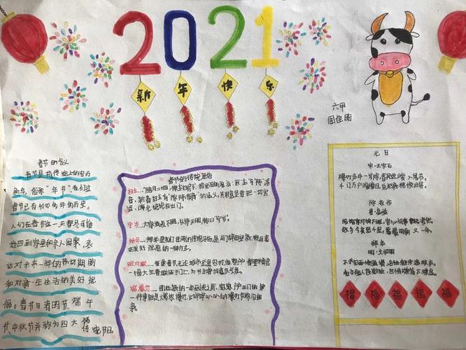 杨村中心小学2021年寒假优秀学生手抄报展评活动