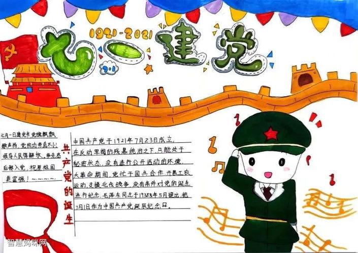 小学生庆祝七一建党节手抄报-图7小学生庆祝七一建党节手抄报-图8