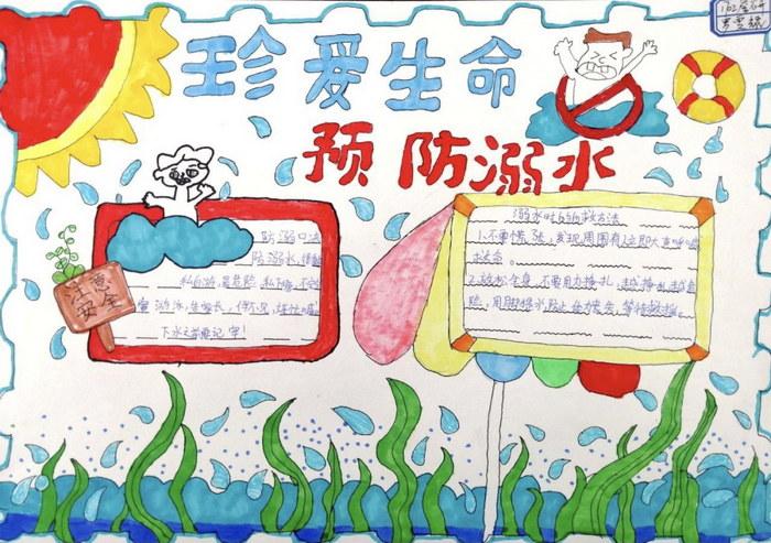 小学五年级简单好看防溺水手抄报