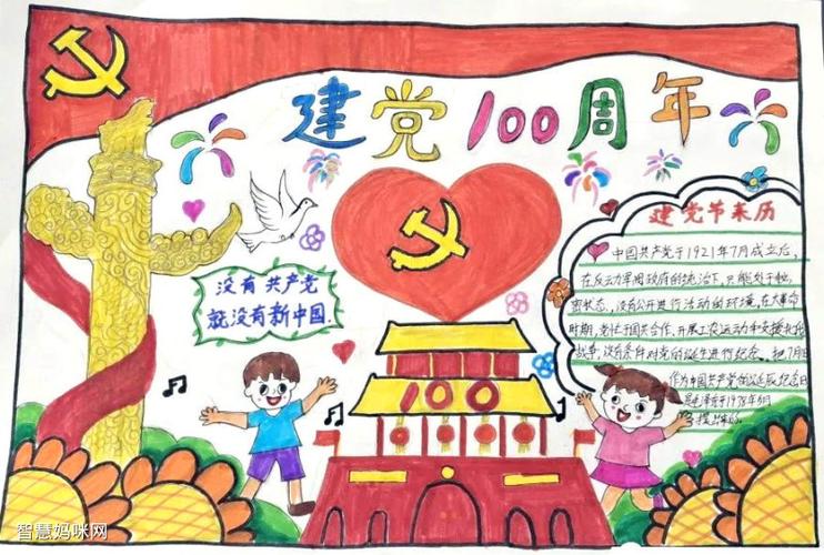 庆祝建党100周年手抄报简单又好看-图1庆祝建党100周年手抄报简单又