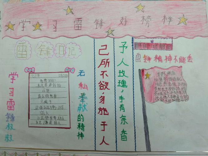 争当雷锋式少年 杜生镇袁蔡村联立小学学雷锋主题手抄报展