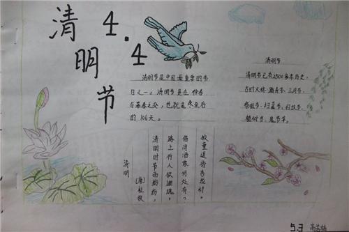 小学生清明节烈士手抄报 清明节手抄报