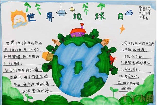 世界环境日小学生手抄报内容与图片一等奖设计图