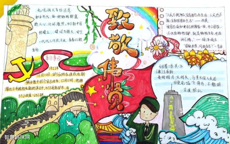 向英雄致敬争做新时代好少年主题的手抄报新时代手抄报