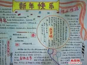 关于福字的文化创意手抄报 汉字的手抄报