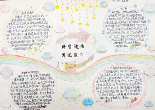 中枢小学115班语言文字规范化建设手抄报优秀作品集