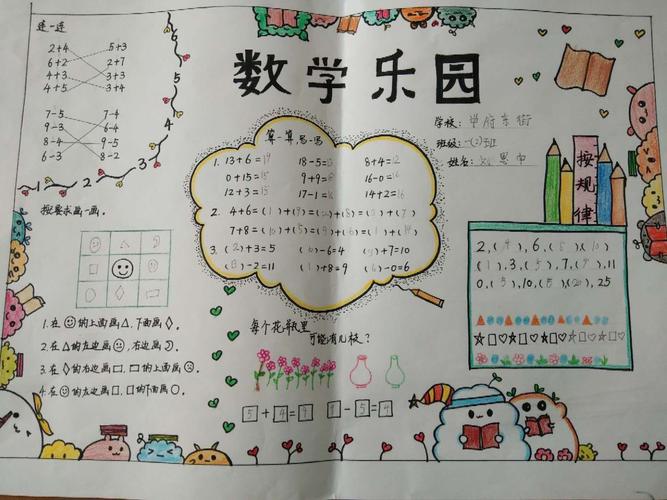 学府东街小学一年级数学手抄报