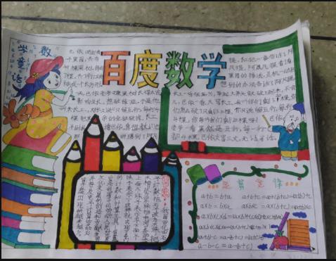 简单好看的小学生数学手抄报模板及图片数学园地手抄报图片