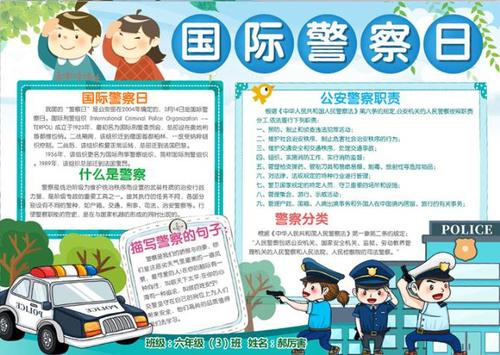 致敬人民警察手抄报