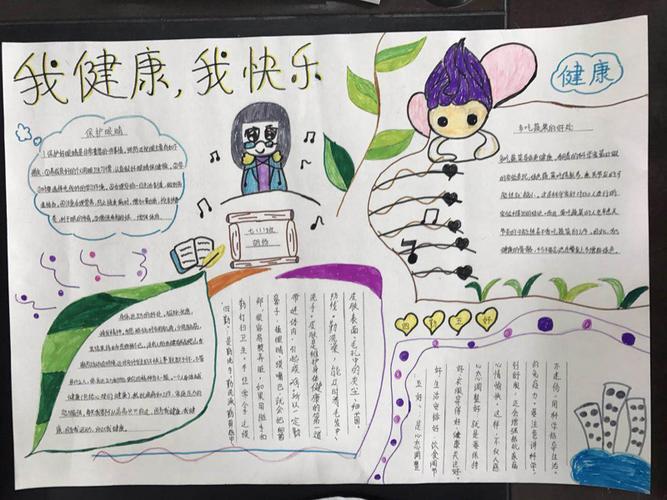 我健康我快乐心理健康知识手抄报评选结果小学生健康手抄报我的健康