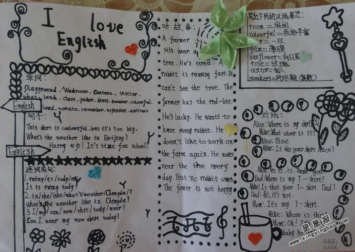 i love english手抄报图片大全