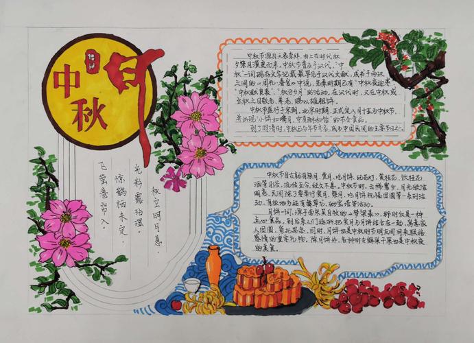 描绘美好城投公司团委组织开展我们的节日中秋手抄报比赛