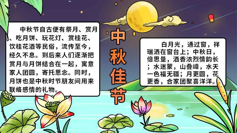 中秋节手抄报如何画