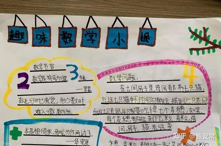 小小手抄报大大数学梦阜南第十小学手抄报的秘密