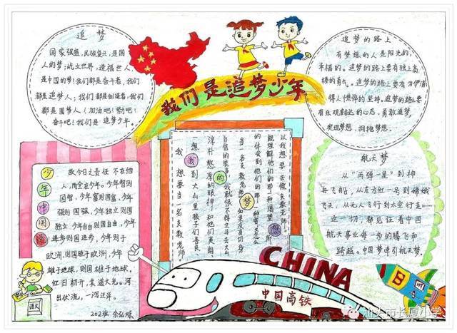 我们都是小小追梦人长厦小学手抄报创作大赛优秀作品展示