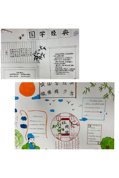 读国学经典 做儒雅少年东城中学2020年校园文化节之手抄报比赛