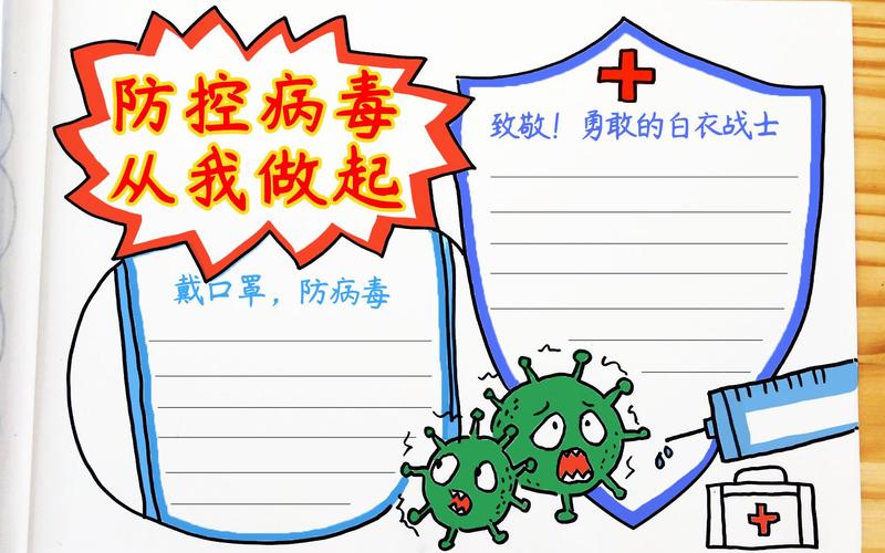 武汉加油防控病毒手抄报模板