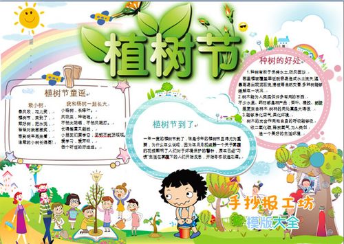 怎么做植树节手抄报作业手抄报模版下载小学生手抄图片资料内容