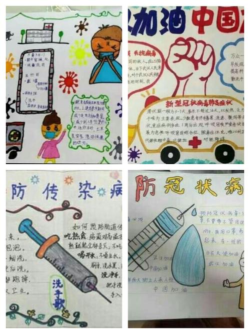 学会防护 抗击疫情 爱乐希望小学六年级防新型冠状病毒手抄报优秀