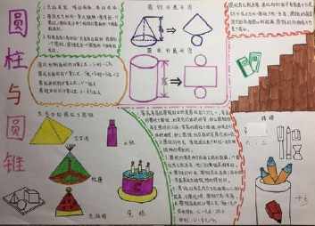 六年级数学圆柱手抄报