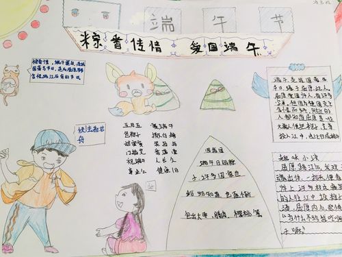 粽飘香商城县第七小学开展粽香传情爱国端午为主题的手抄报