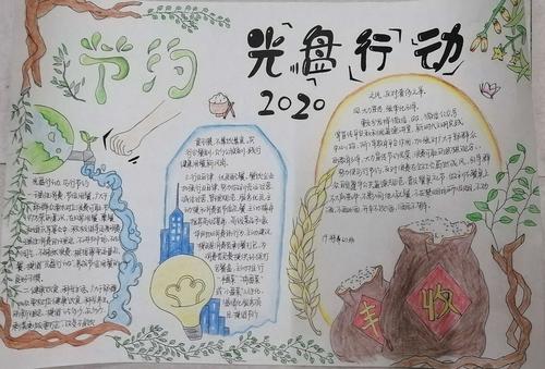 2020年下学期第四刊厉行节约光盘行动手抄报评比情况