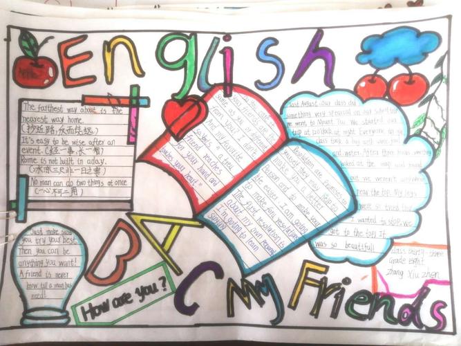 learn englishlove english 韩集初中新集校区英语手抄报评比活动