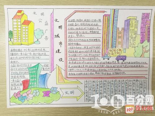 学生制作的创卫创文手抄报可以帮助学生加深对创卫生文明城市工作的