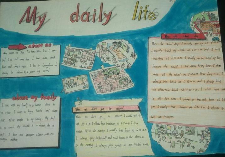 7a module 1 my life 英语手抄报enjoy english enjoy life---坎园路