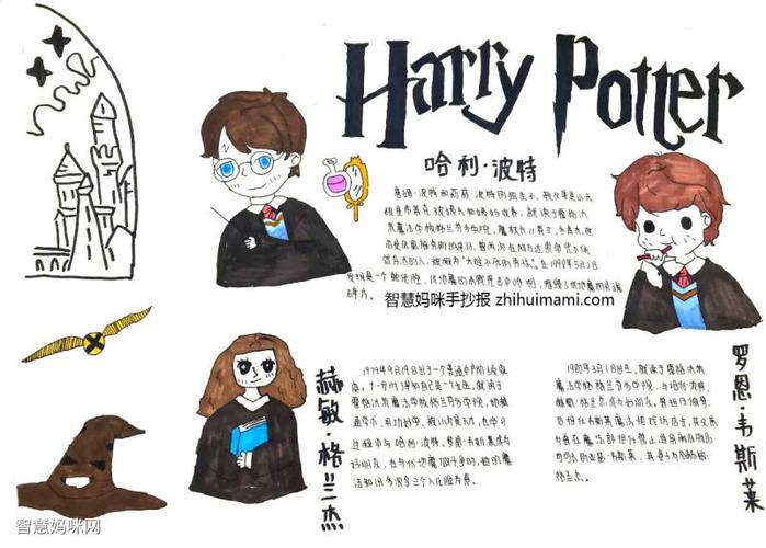 harrypotter哈利波特读书手抄报9张