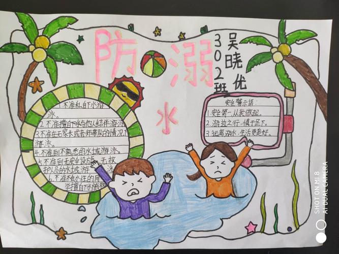 南马小学302班防溺水安全手抄报投票开始啦