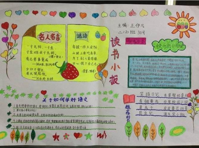 读书手抄报图片一年级花样手抄报快乐学拼音城东小学一年级拼音手抄报