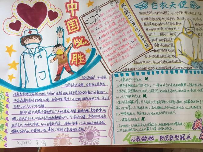 官渡区和平小学《抗击疫情为武汉加油》手抄报比赛活动评比结果