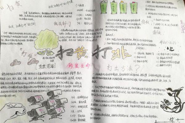 扫黄打非手抄报图片及内容资料小学生手抄报