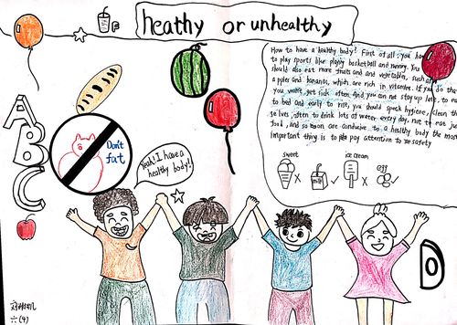 healthy or unhealthy 手抄报优秀作品六4班20201009